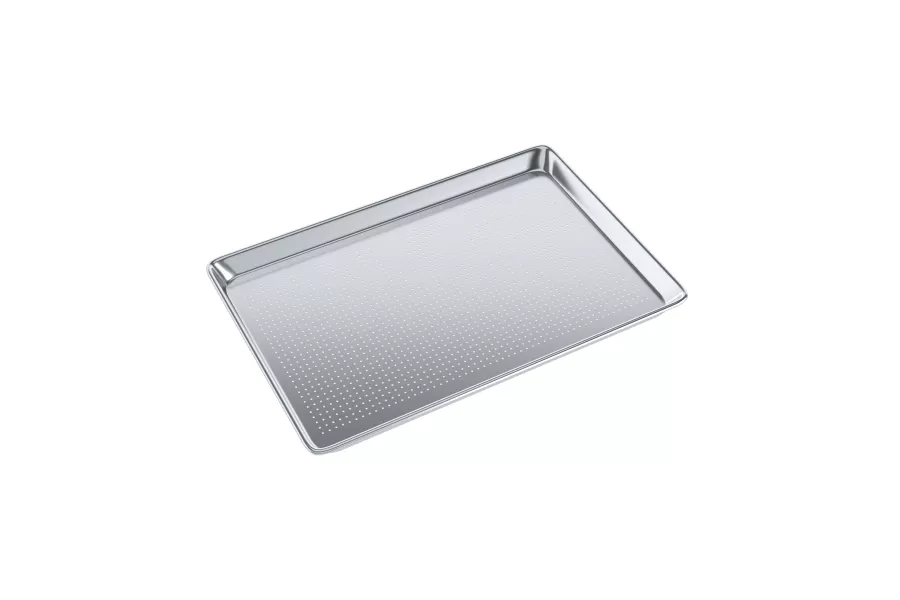 18 in. x 26 in. 19 Gauge Full Size Perforated Aluminum Bun / Sheet Pan 