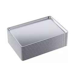 18 in. x 26 in. 19 Gauge Full Size Aluminum Bun / Sheet Pan. Pack of 12