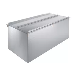 18 in. x 36 in. Stainless Steel Drop-In Ice Bin with Sliding Lid