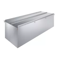 18 in. x 48 in. Stainless Steel Drop-In Ice Bin with Sliding Lid