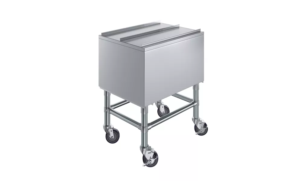 18 in. x 24 in. Mobile Ice Bin with Sliding Lid