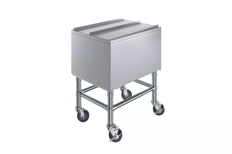 18 in. x 24 in. Mobile Ice Bin with Sliding Lid