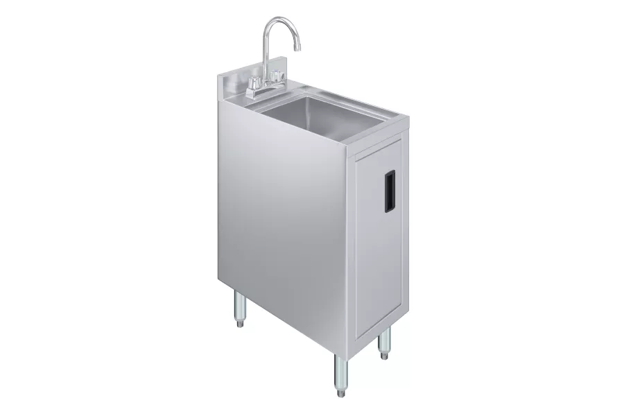 22 in. x 12 in. Stainless Steel Underbar Hand Sink with Cabinet Base