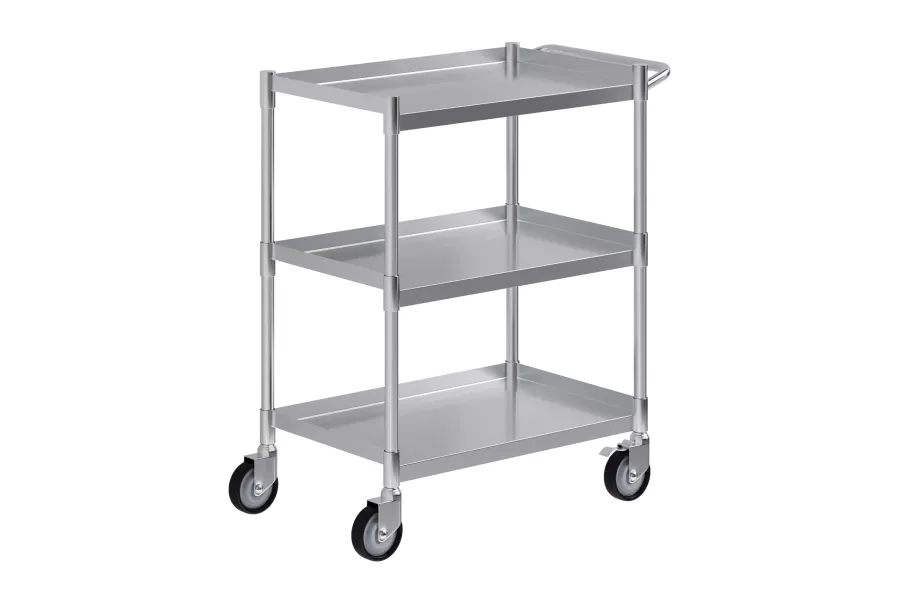 3 Shelf Stainless Steel Tubular Cart. 15 in. x 24 in. x 33 in.