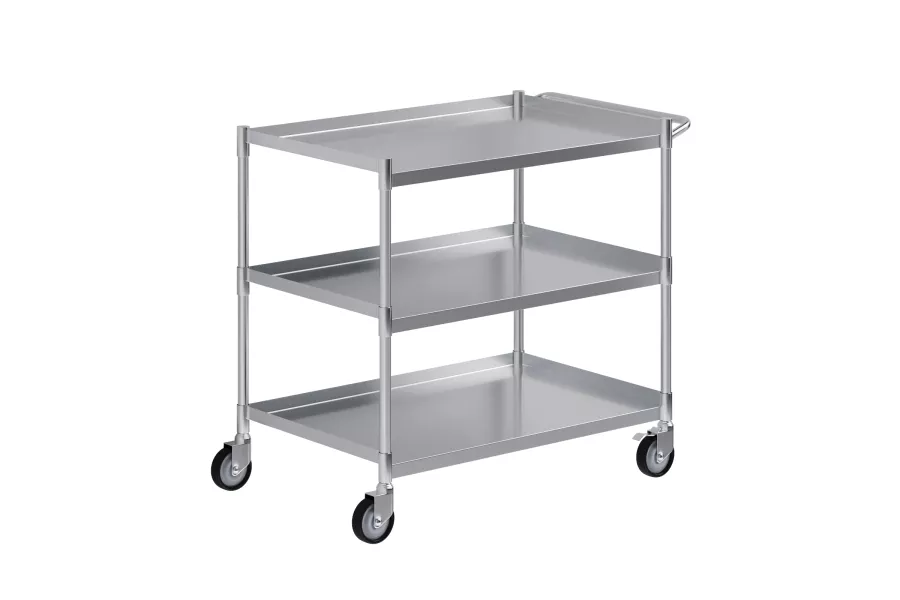 3 Shelf Stainless Steel Tubular Cart. 21 in. x 33 in. x 33 in.