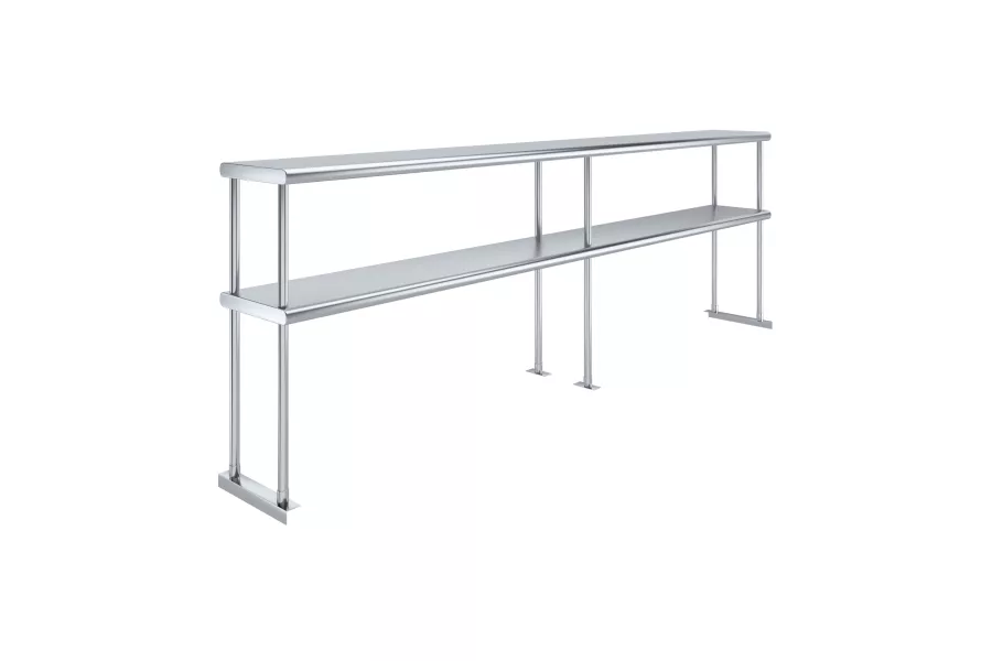 12 in. x 96 in. Stainless Steel Double Deck Over Shelf