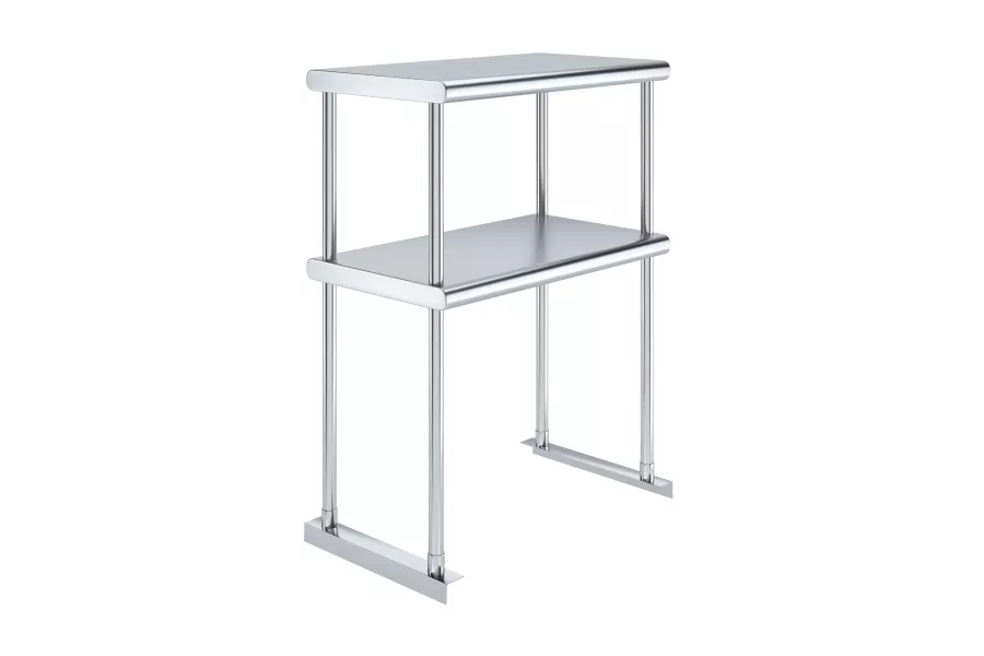 14 in. x 24 in. Stainless Steel Double Deck Over Shelf
