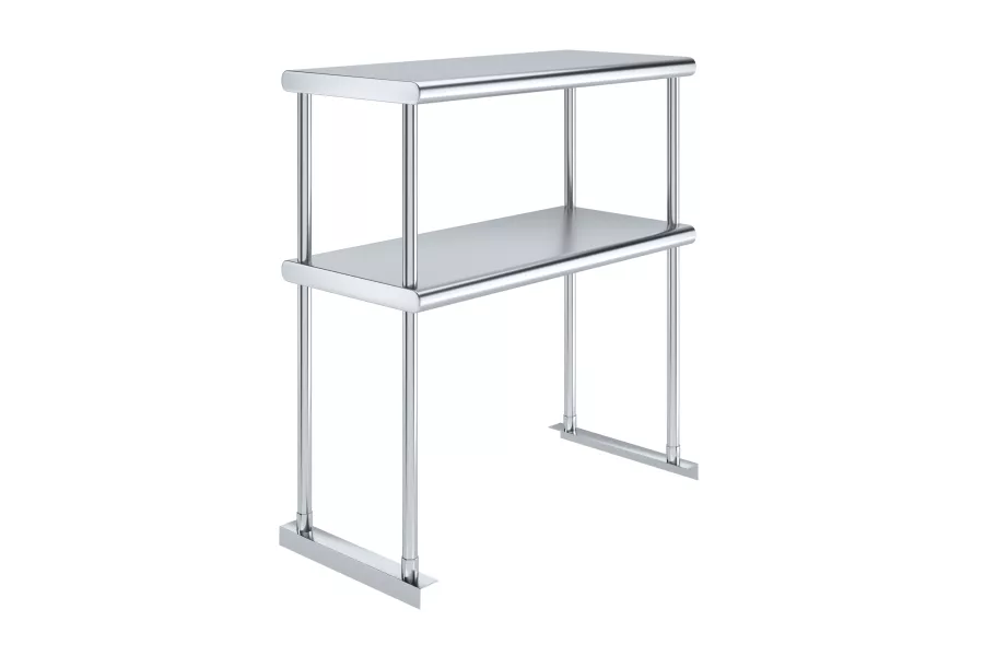 14 in. x 30 in. Stainless Steel Double Deck Over Shelf