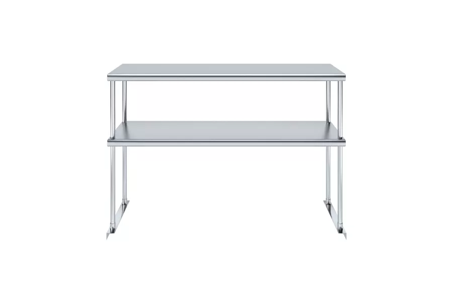 AmGood 14 in. x 48 in. Stainless Steel Double Deck Over Shelf