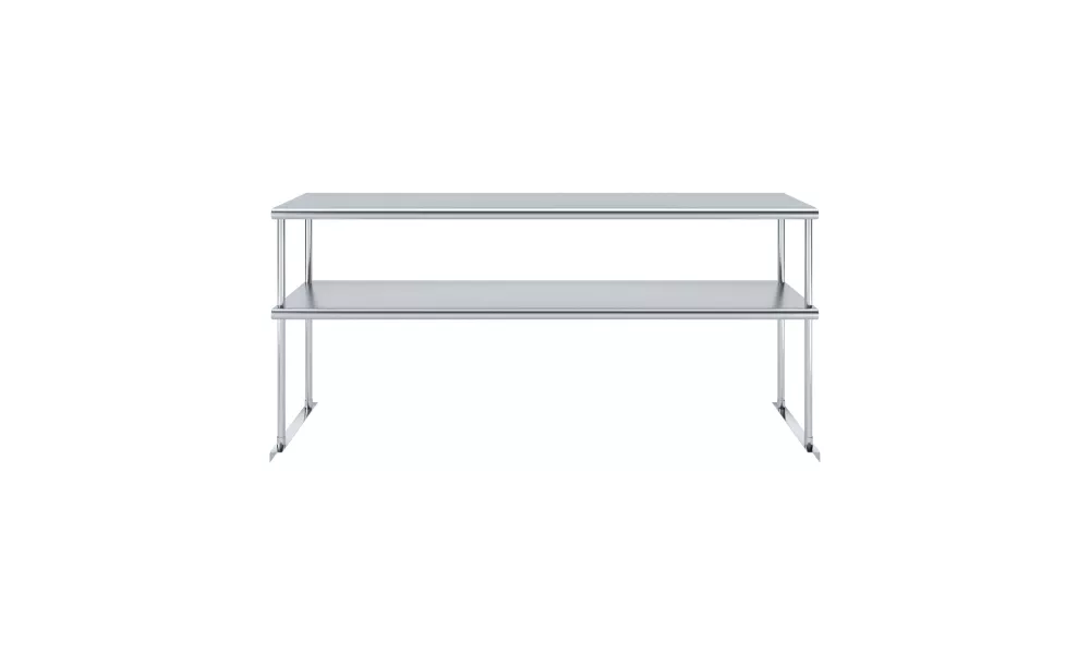 18 In. X 48 In. Stainless Steel Double OveShelf Fo Kitchen Utility Table 2 Tier Overshelf Amg Dos 1848%2f323961766