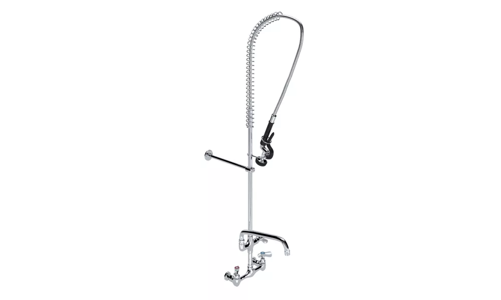 Wall-Mounted Pre-Rinse Assembly with 8 in. Centers and 12 in. Add On Faucet