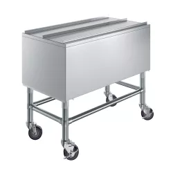 18 in. x 36 in. Mobile Ice Bin with Sliding Lid
