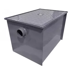 70 LB Carbon Steel Grease Trap Interceptor for Restaurant Under Sink Kitchen | 35 GPM | NSF	 	 	 	 	 	 	
