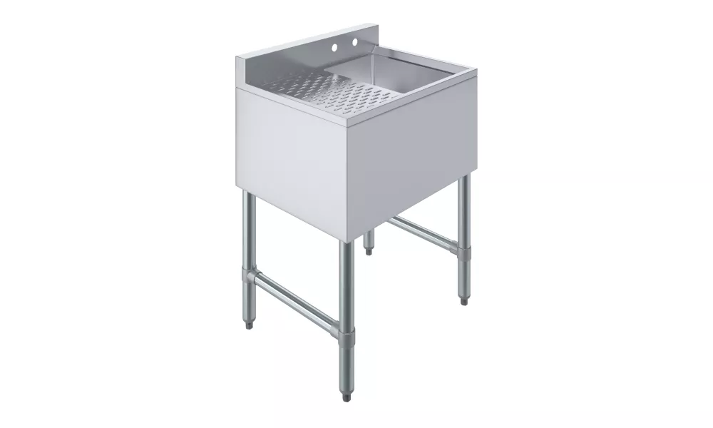 24 in. x 19 in. One Compartment Underbar Sink With Left Drainboard