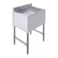24 in. x 19 in. One Compartment Underbar Sink With Left Drainboard