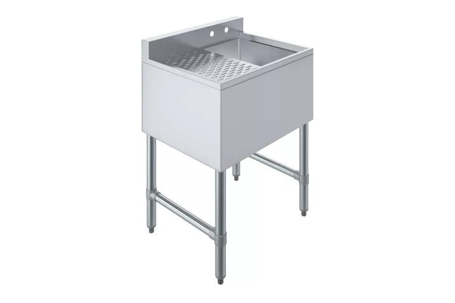 24 in. x 19 in. One Compartment Underbar Sink With Left Drainboard