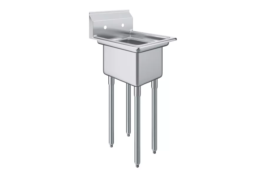 22 in. x 18 in. Stainless Steel One Compartment Sink with 12 in. x 16 in. x 10 in. Bowl