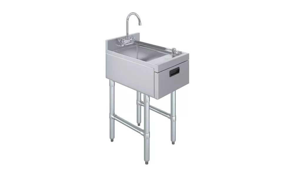 22 in. x 15 in. Underbar Hand Sink with Soap and Towel Dispenser