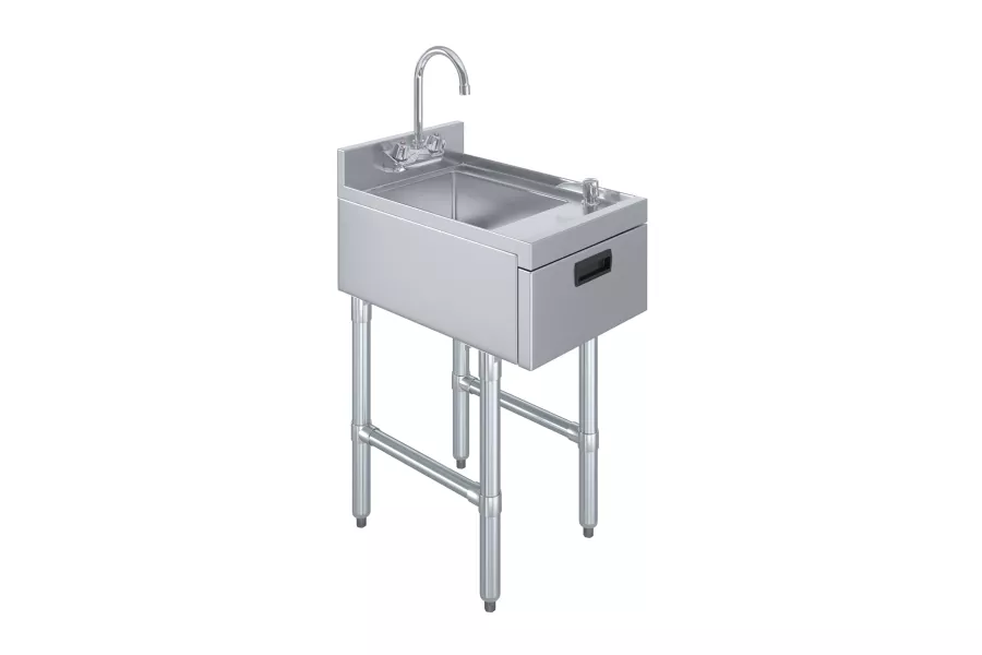 22 in. x 15 in. Underbar Hand Sink with Soap and Towel Dispenser