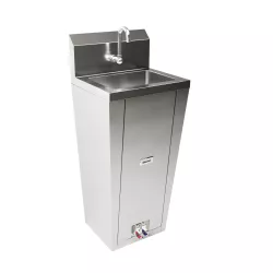 Hands-Free Stainless Steel Pedestal Hand Sink with Foot Pedal and Faucet	 	 	 	 	 	 	