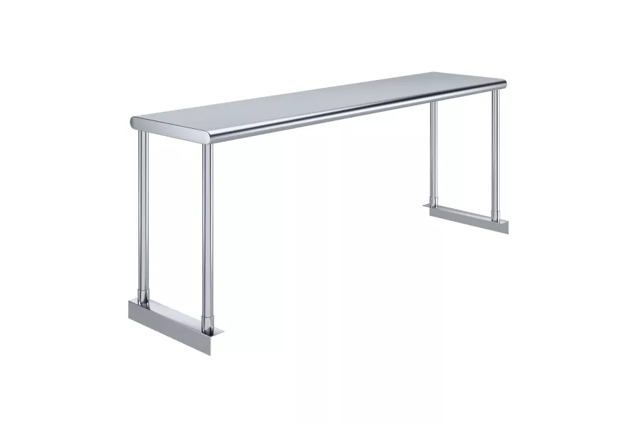 12 in. Deep x 48 in. Long Stainless Steel Single Tier Overshelf
