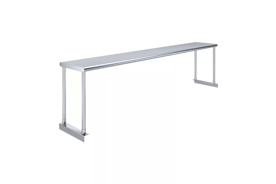 12 in. Deep x 72 in. Long Stainless Steel Single Tier Overshelf
