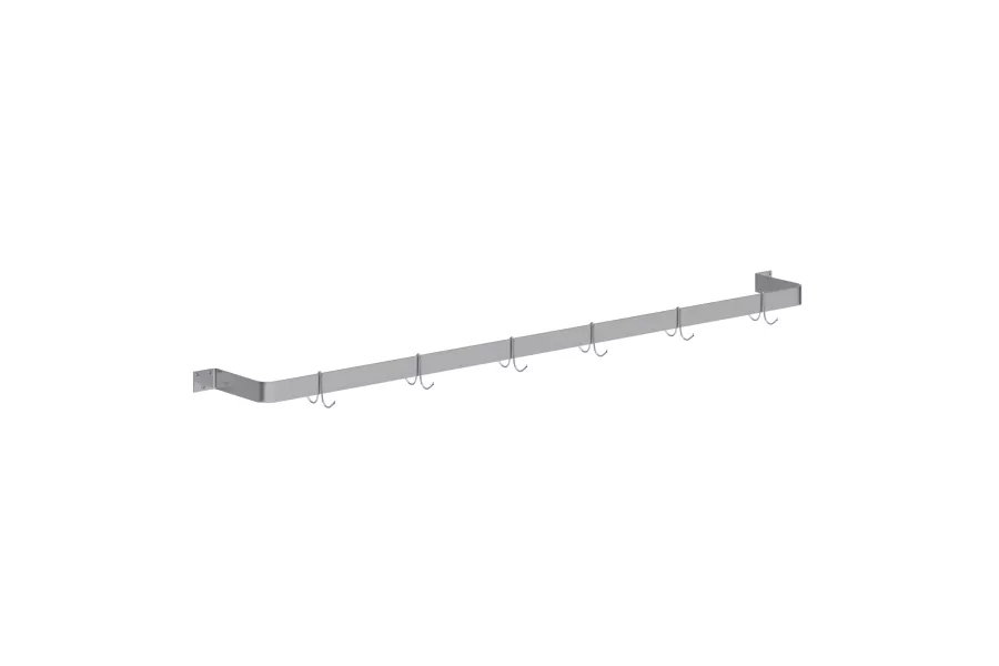 72 in. Wall-Mounted Stainless Steel Single-Line Pot Rack