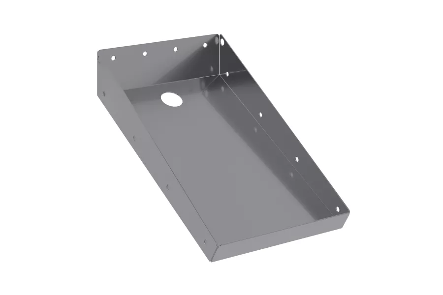 Stainless Steel Printer Tray. 10 in x 6-1/2 in. x 2 in. | 18-Gauge 430 Stainless Steel, Mounting Screws Included