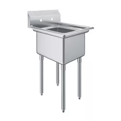 26 in. x 22 in. Stainless Steel One  Compartment Sink with 16 in. x 20 in. x 12 in. Bowl