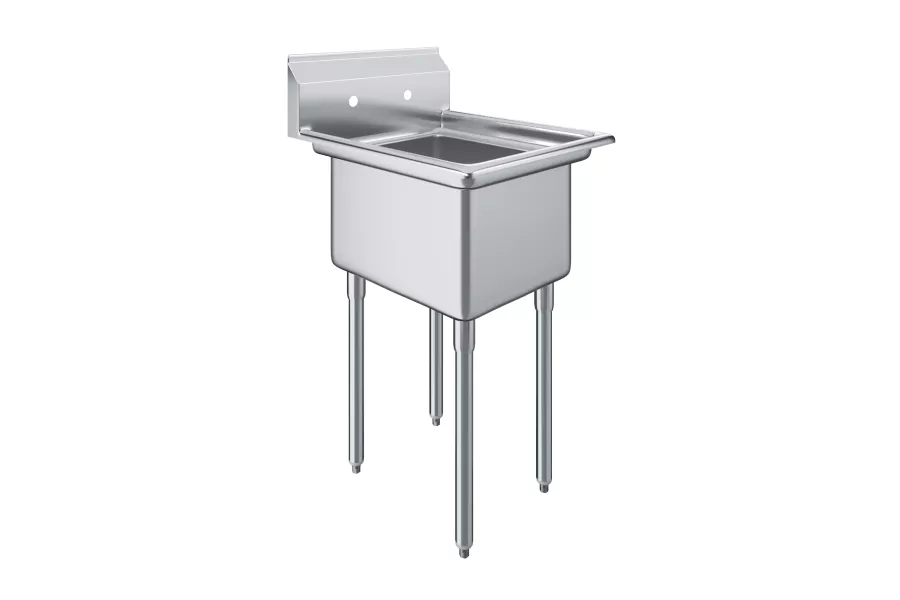 26 in. x 22 in. Stainless Steel One  Compartment Sink with 16 in. x 20 in. x 12 in. Bowl