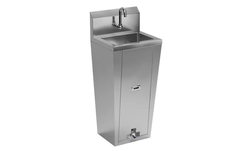 10 in. x 14 in. Stainless Steel Hands-Free Hand Sink With Pedestal Base