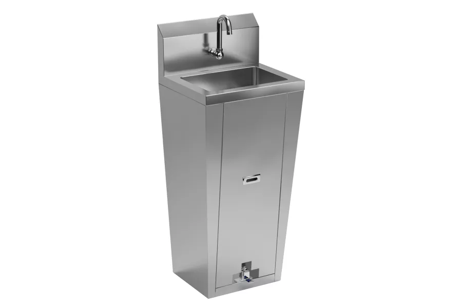 10 in. x 14 in. Stainless Steel Hands-Free Hand Sink With Pedestal Base
