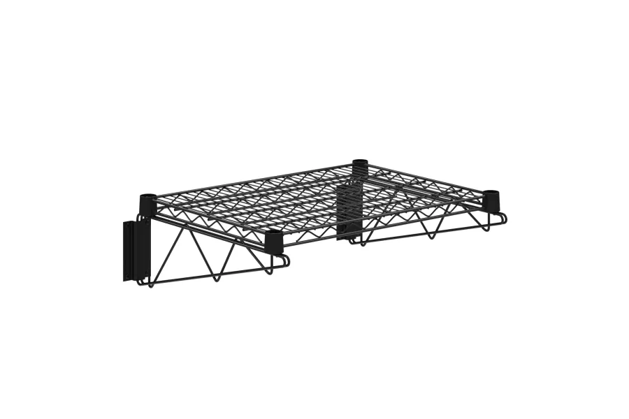 18 in. x 24 in. Black Epoxy Wire Wall Mount Shelf