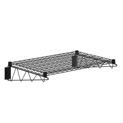 24 in. x 36 in. Black Epoxy Wire Wall Mount Shelf