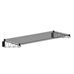 24 in. x 60 in. Black Epoxy Wire Wall Mount Shelf