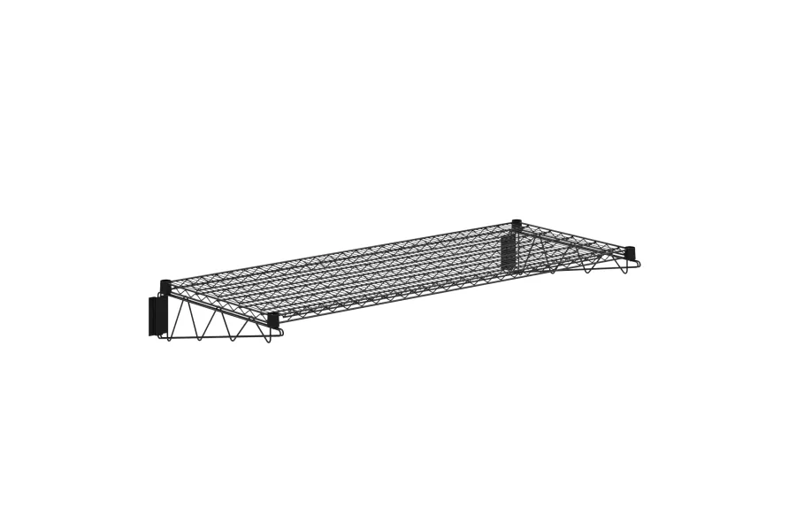 24 in. x 60 in. Black Epoxy Wire Wall Mount Shelf