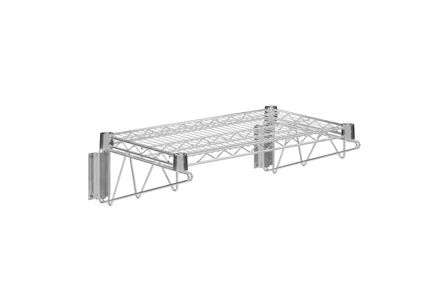 14 in. x 24 in. Chrome Wire Wall Mount Shelf