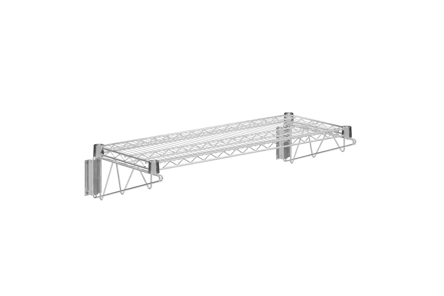 14 in. x 36 in. Chrome Wire Wall Mount Shelf