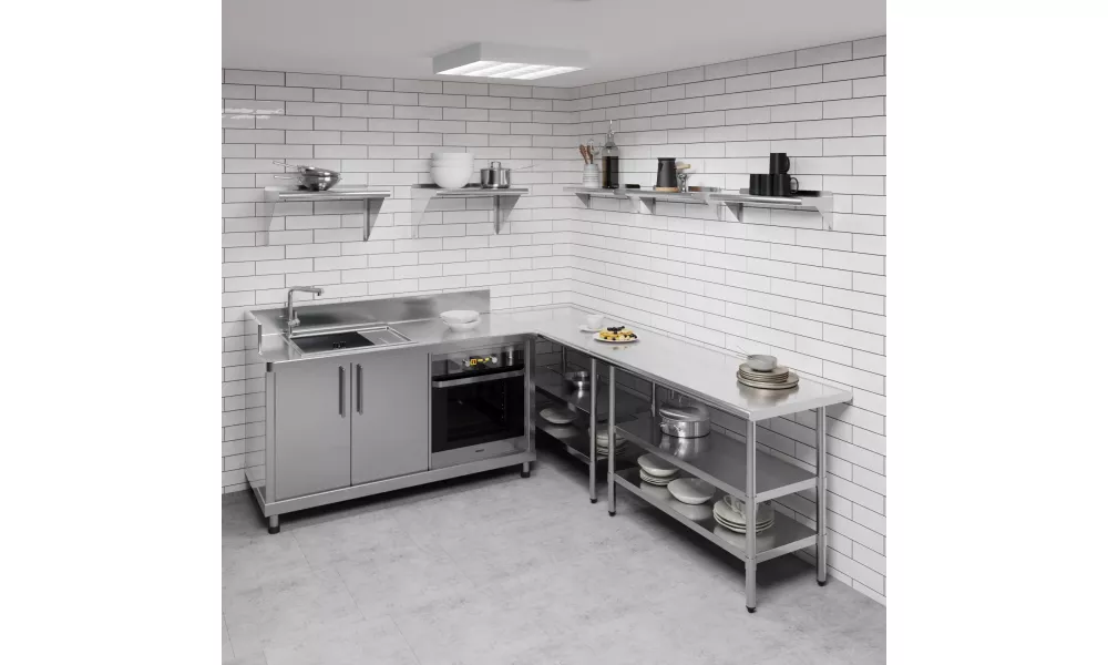 AmGood 6" X 24" Stainless Steel Wall Shelf | Metal Shelving | Garage, Laundry, Storage, Utility Room | Restaurant, Commercial Kitchen | NSF