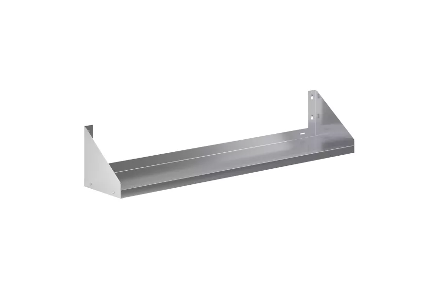 12 in. x 60 in. Stainless Steel Wall Shelf with Side Guards