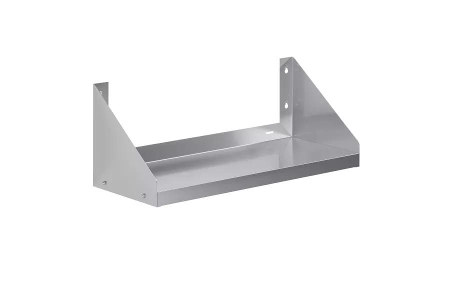 12 in. x 30 in. Stainless Steel Wall Shelf with Side Guards