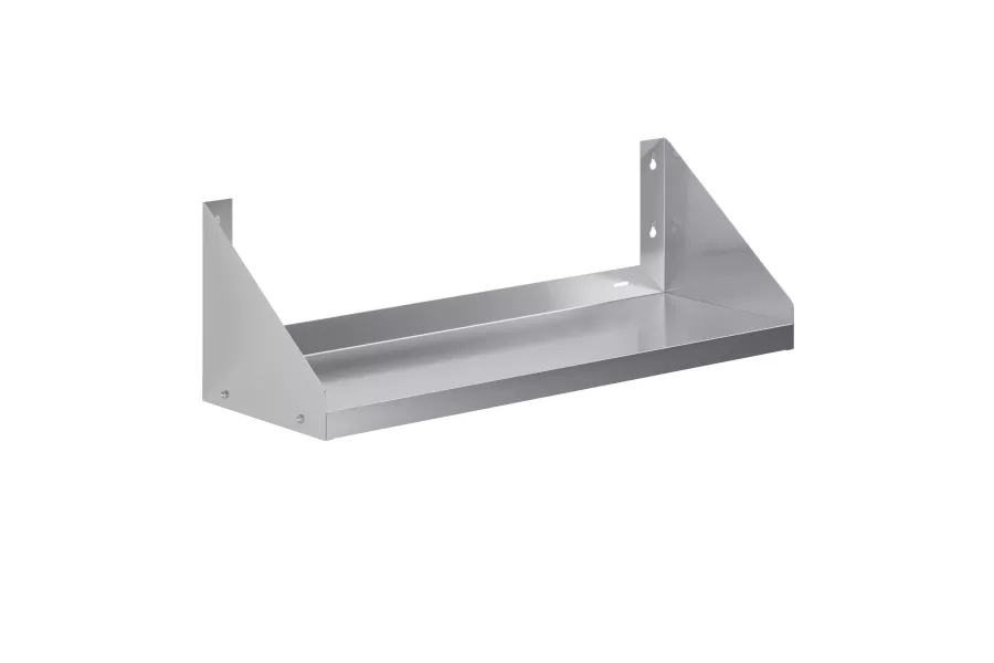 12 in. x 36 in. Stainless Steel Wall Shelf with Side Guards