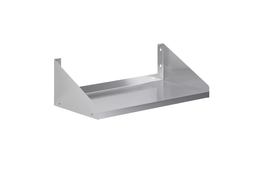 18 in. x 36 in. Stainless Steel Wall Shelf with Side Guards