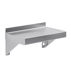 6 in. x 10 in. Stainless Steel Wall Shelf With Squared Edge