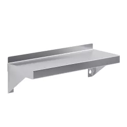 6 in. x 16 in. Stainless Steel Wall Shelf With Squared Edge