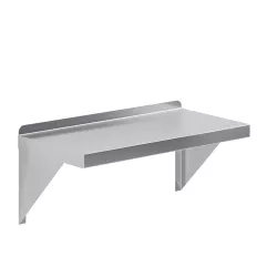12 in. x 24 in. Stainless Steel Wall Shelf With Squared Edge