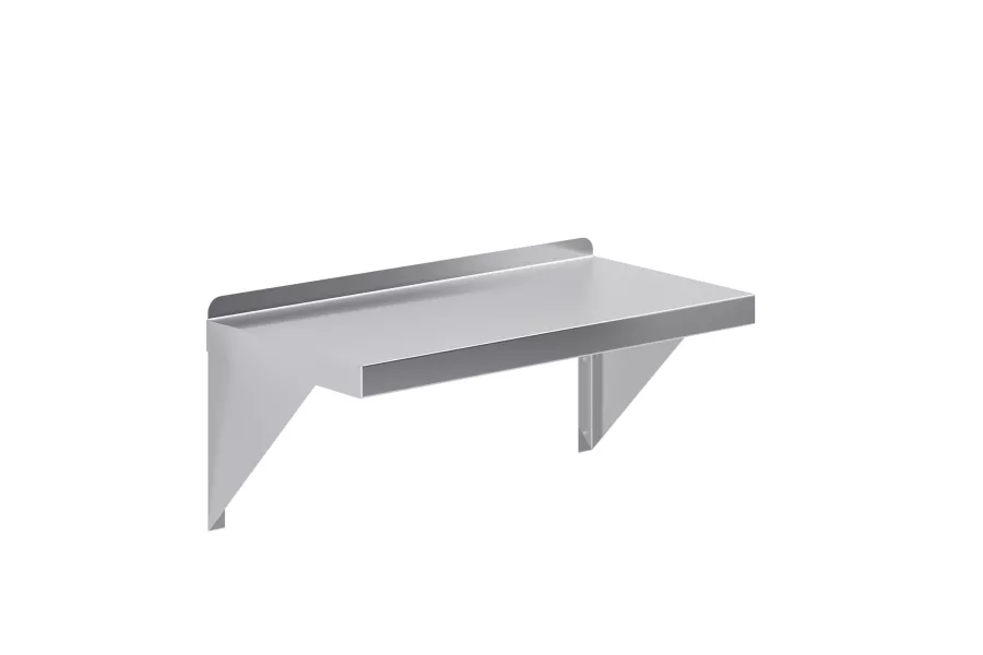 12 in. x 24 in. Stainless Steel Wall Shelf With Squared Edge