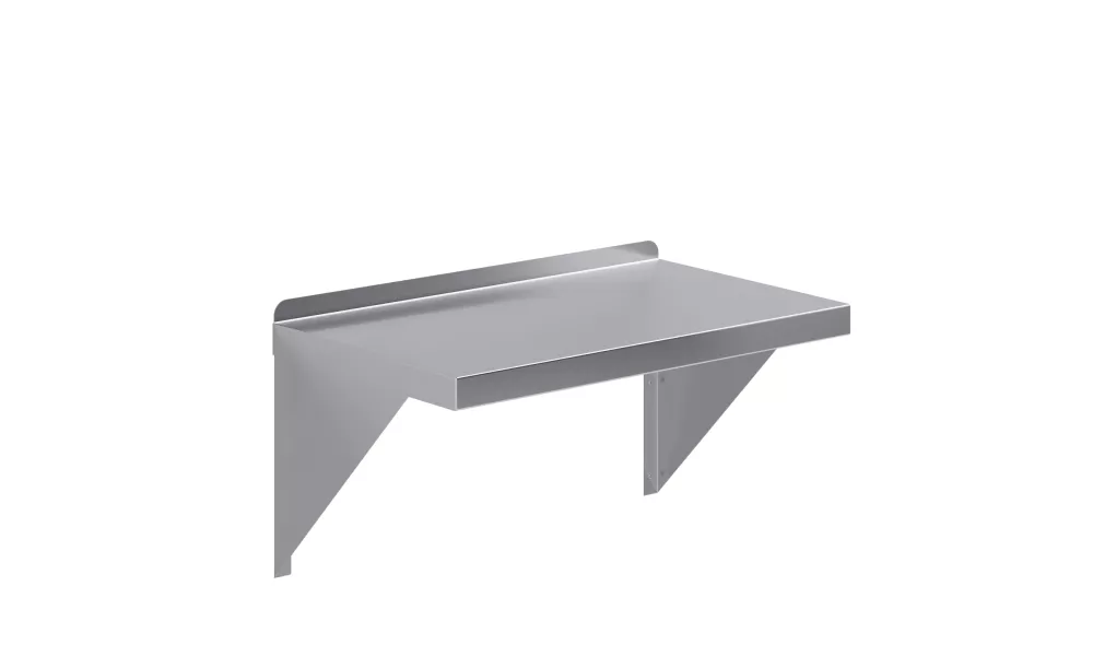 14 in. x 24 in. Stainless Steel Wall Shelf With Squared Edge