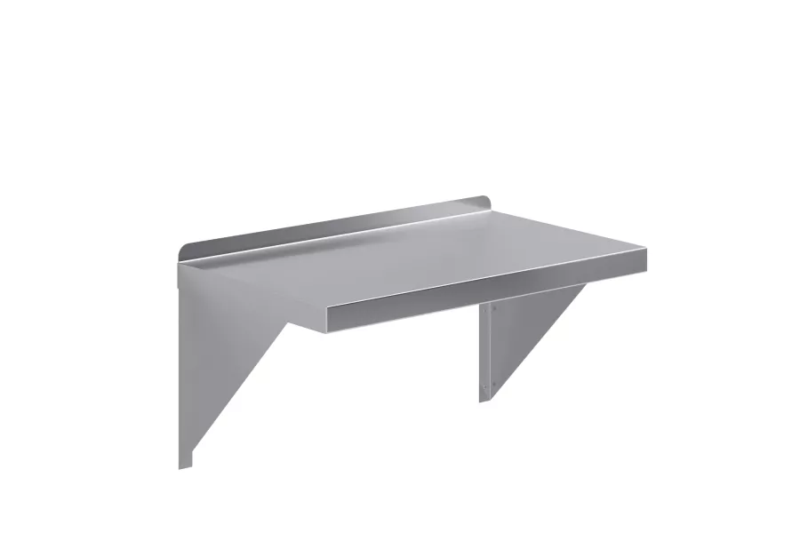 14 in. x 24 in. Stainless Steel Wall Shelf With Squared Edge
