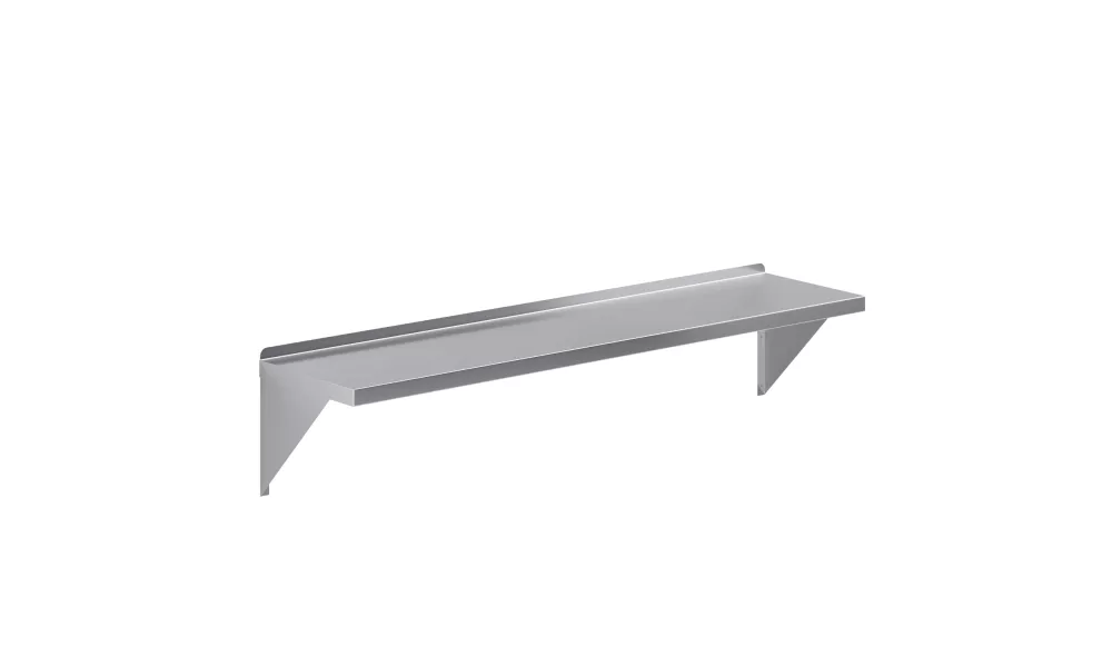 14 in. x 60 in. Stainless Steel Wall Shelf With Squared Edge